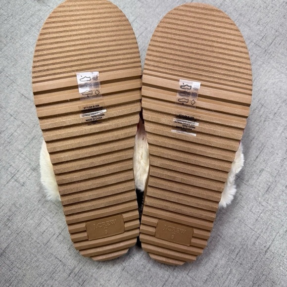 J. Crew Pink Cable Knit Fur Slippers 7 8 9 NWT - Picture 15 of 15